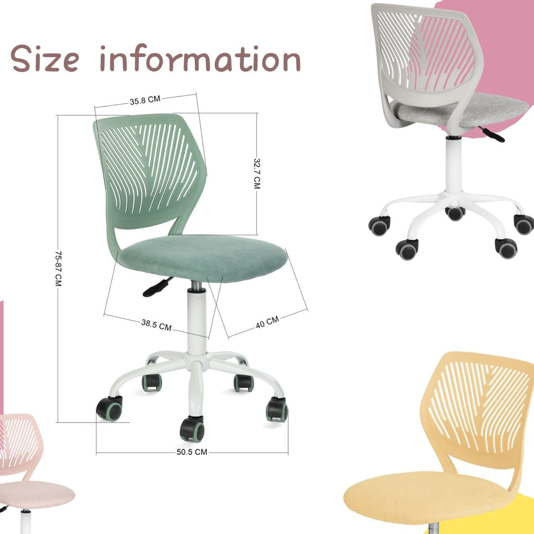 FurnitureR Home Office Stuhl, ergonomischer höhenverstellbarer Drehstuhl mit Rollen, moderner Comput