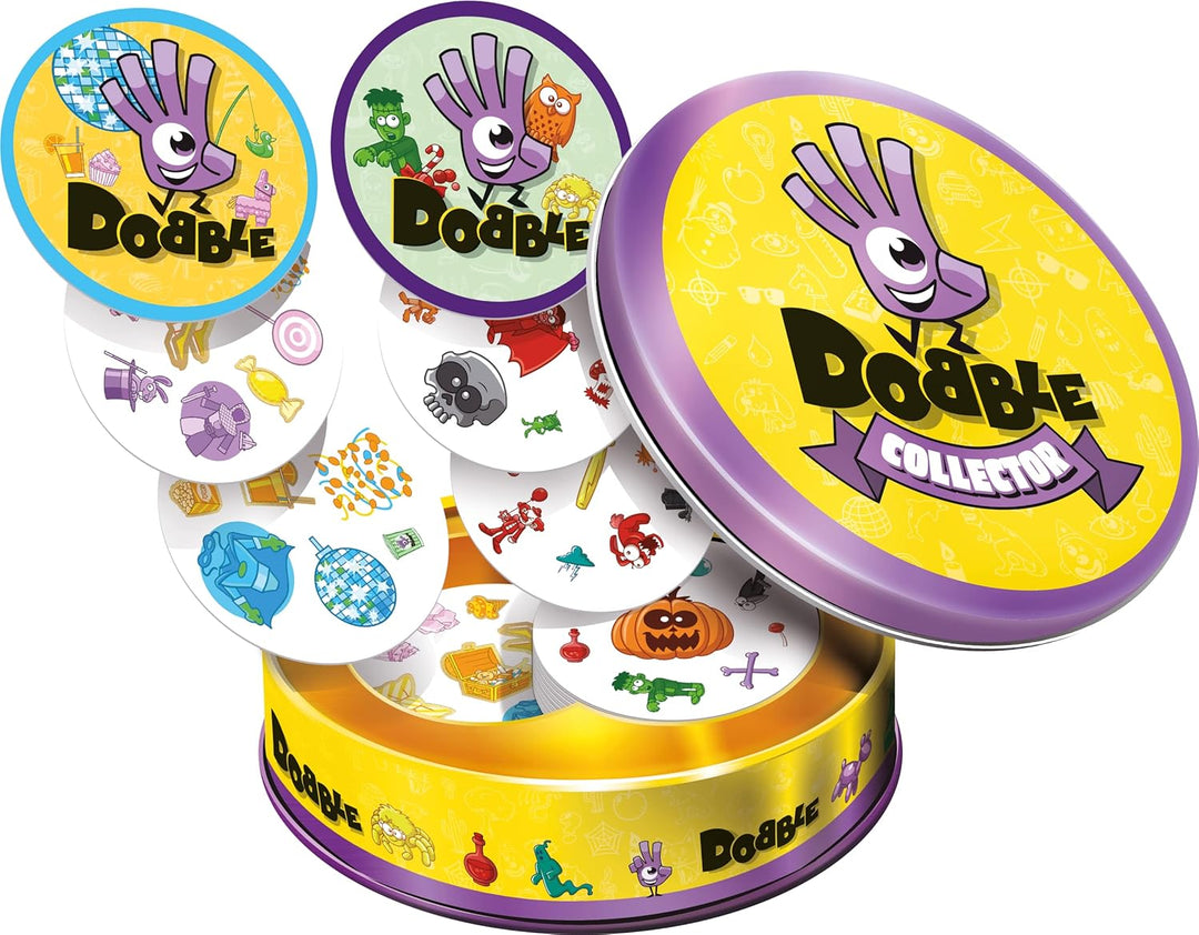 Asmodee, Dobble Collector, DE-Version, Familienspiel, Kartenspiel, Schnelles und lustiges Gesellscha