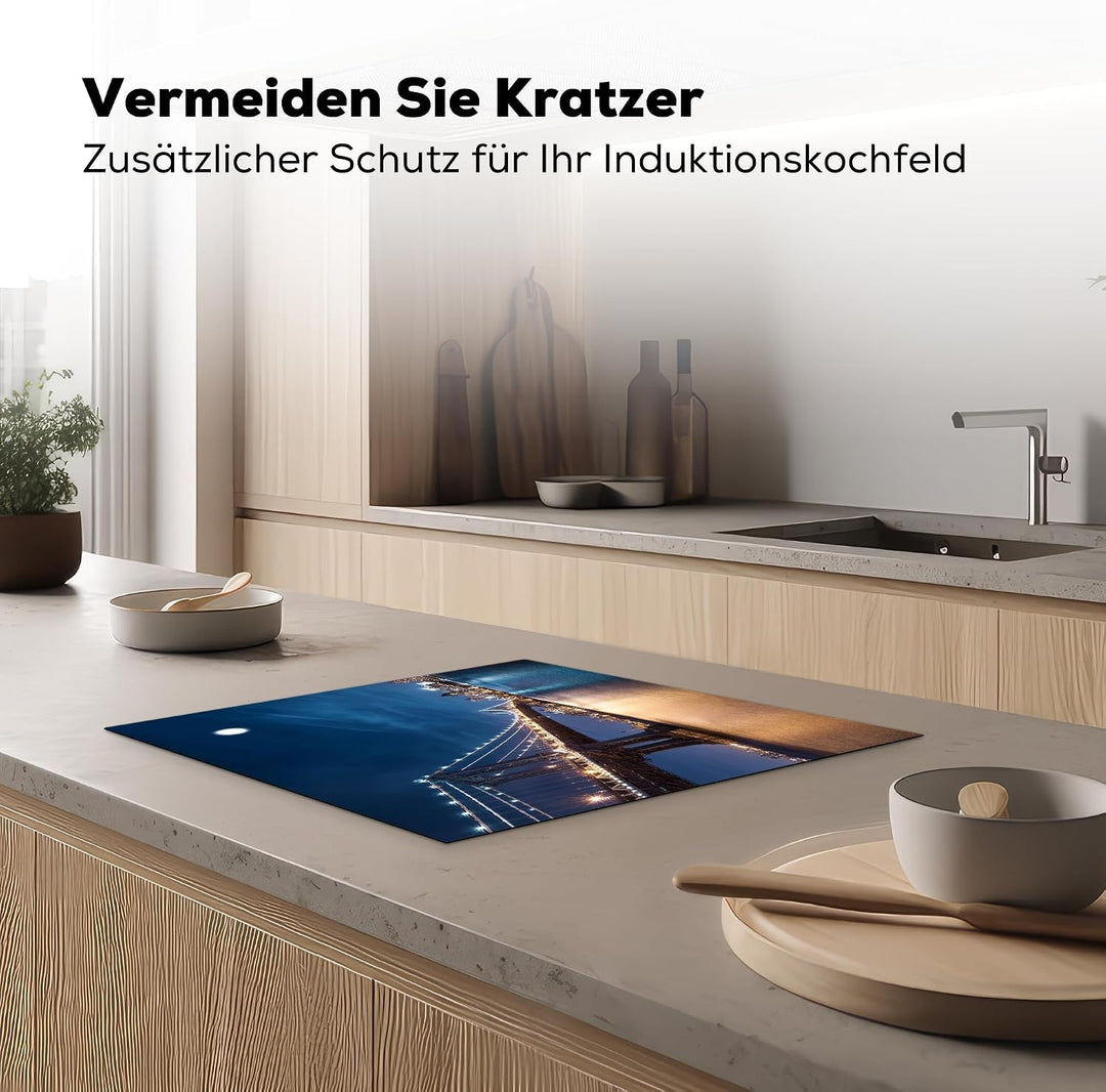 KitchenYeah© Herdabdeckplatte Einteilig Küche Herdabdeckung Induktionsfeld Ceranfeld Herdabdeckplatt