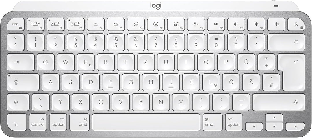 Logitech MX Keys Mini For Mac Minimalist Wireless Illuminated keyboard Bluetooth QWERTY English Grey