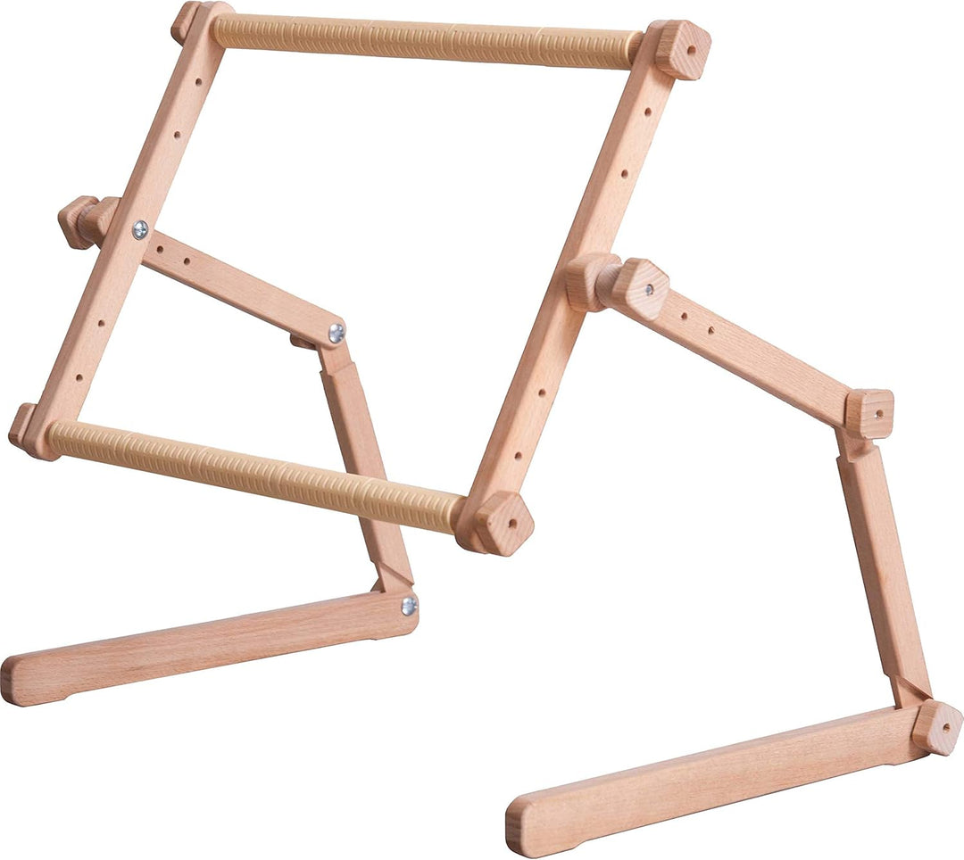 Stickständer für Tisch und Couch "Rhein" mit Stickrahmen 30x40 cm, Holz, verstellbar, 30x40 cm