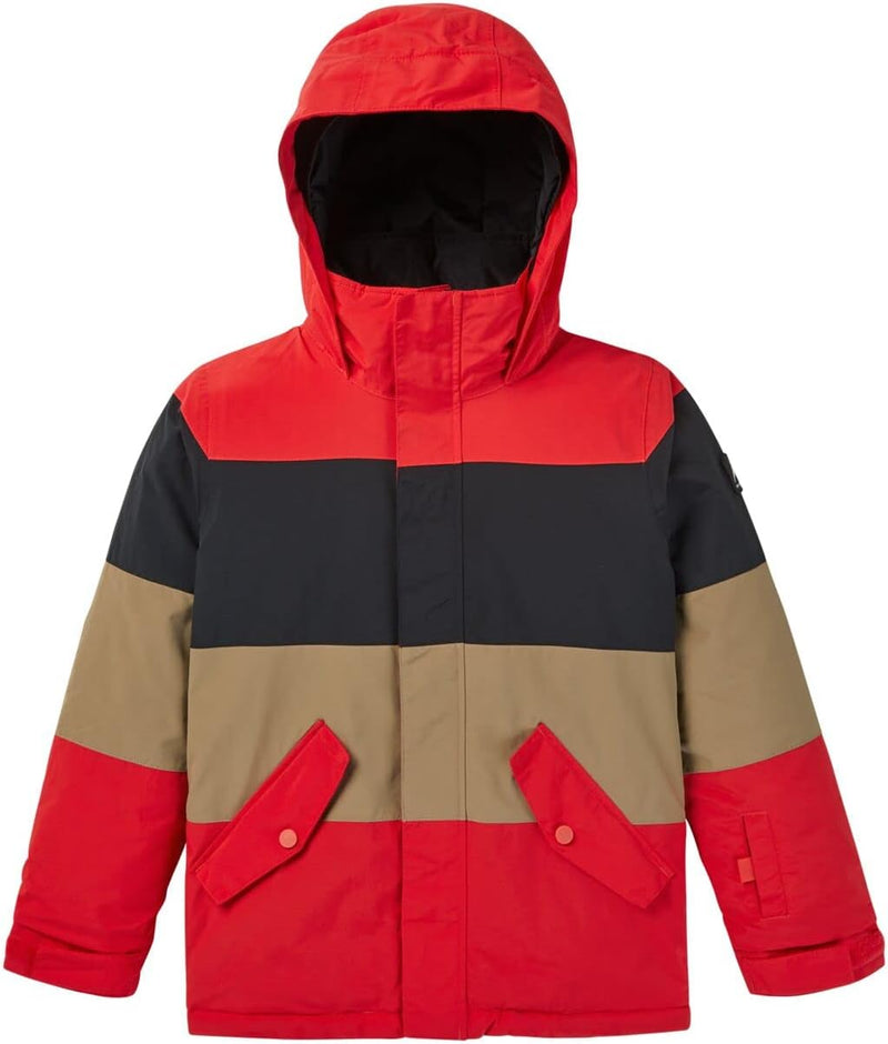 Burton Jungen Symbol Snowboard Jacke 140 Tomato/True Black/Kelp, 140 Tomato/True Black/Kelp