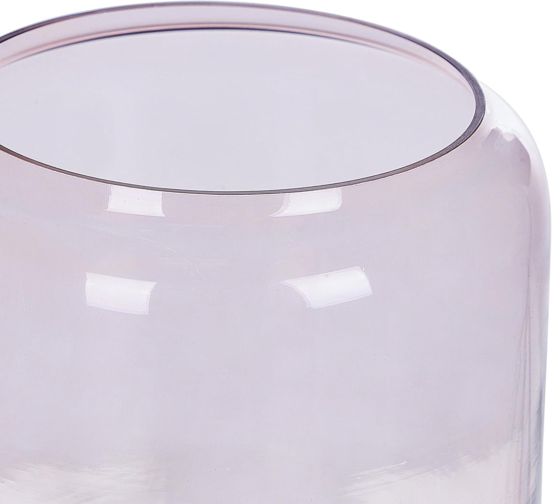 Set aus 2 dekorativen Vasen aus farbigem Glas 11 / 20 cm rosa Rasam