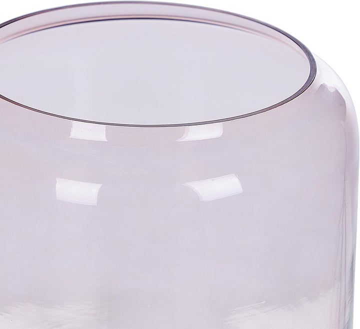 Set aus 2 dekorativen Vasen aus farbigem Glas 11 / 20 cm rosa Rasam