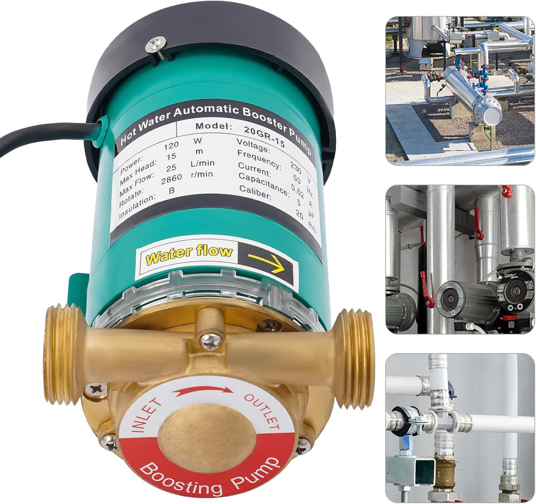 120W Pressure Booster Pump Home Garden Water Pump Shower Taps Booster Automatic On-Off Pressure Cont