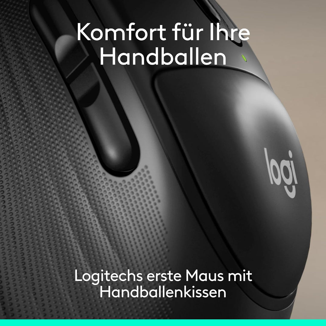 Logitech Signature Comfort Plus M850 L kabellose Maus, Bluetooth-Maus mit Handballenkissen, geräusch