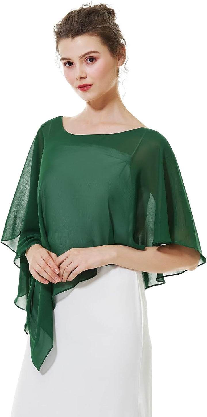 BEAUTELICATE Damen Chiffon Schal Stola Eleganten Cape Umhang für Braut Sommer Hochzeits Festliche Ab