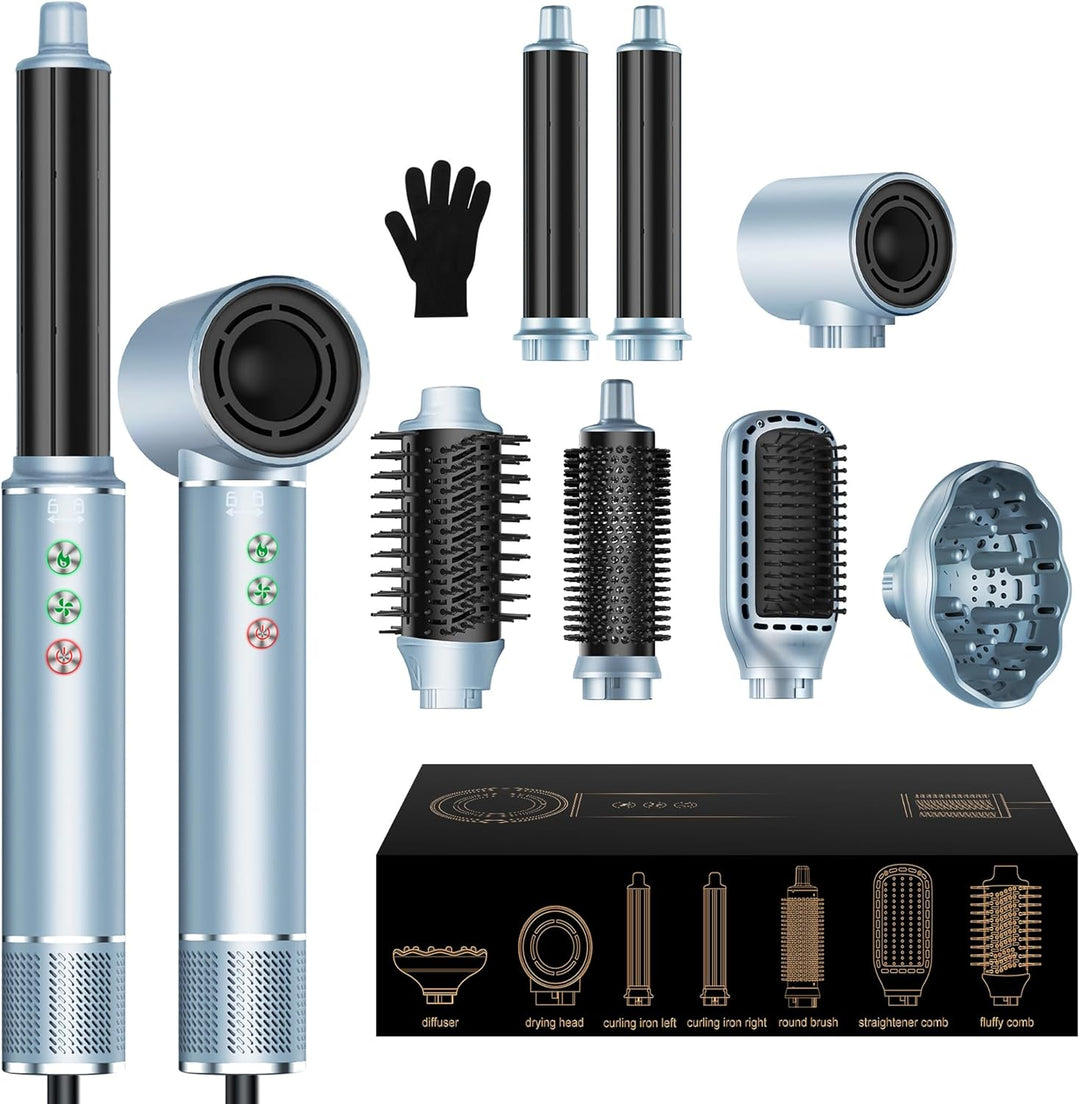 Hair Styler Set 7 in 1OKWRAP Airstyler Hair Styler With 110000 U/Min Hochtouriger Motor Haartrockner