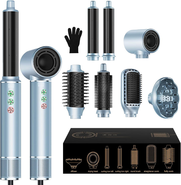 Hair Styler Set 7 in 1OKWRAP Airstyler Hair Styler With 110000 U/Min Hochtouriger Motor Haartrockner