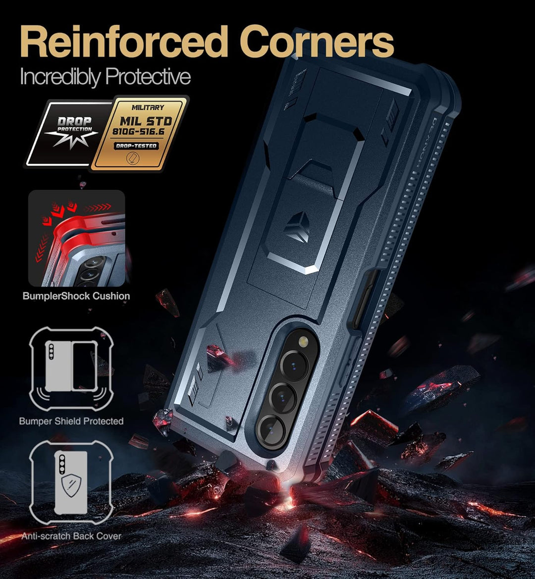 Dexnor für Samsung Galaxy Z Fold 3 5G (2021) Hülle, Full-Body Dual Layer Rugged Case mit eingebautem