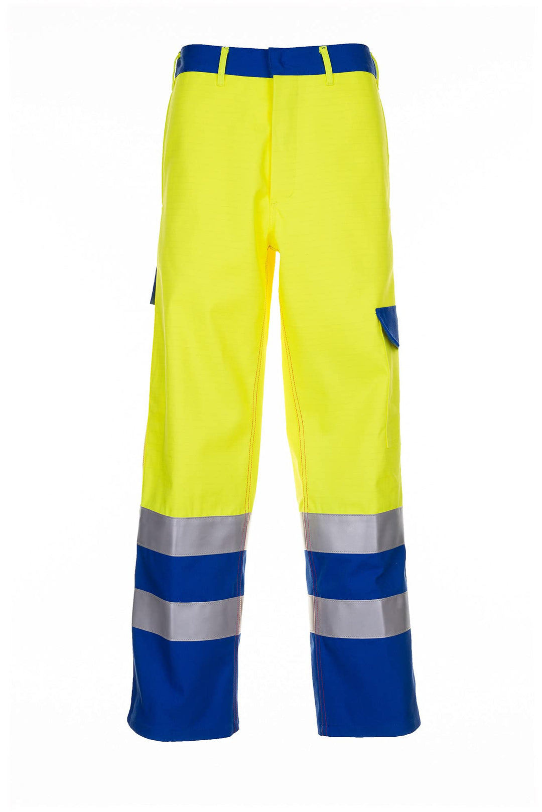 Planam Herren Major Protect Warnschutz Bundhose warngelb Kornblau Modell 5222 Grösse 64 Warngelb/Kor