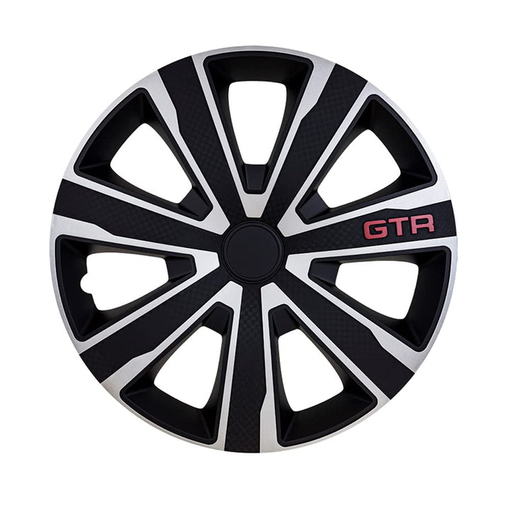 J-Tec Satz Radzierbleden GTR Karbon 16-Zoll Silber/Schwarz Silber/Schwarz 16-Zoll, Silber/Schwarz 16