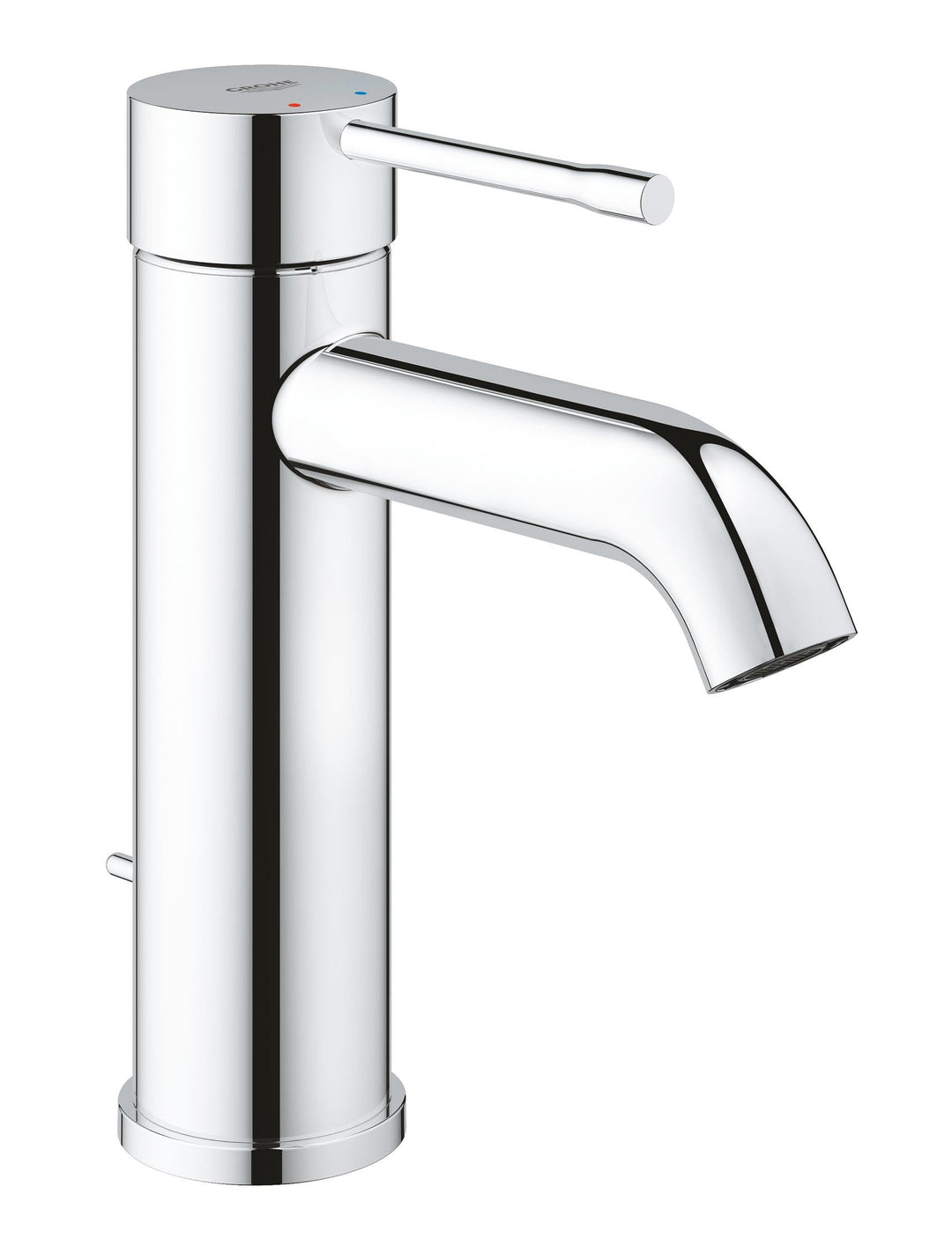 GROHE Essence New - Einhand-Waschtischarmatur (Einlochmontage, Bedienungshebel aus Metall, Schnellbe
