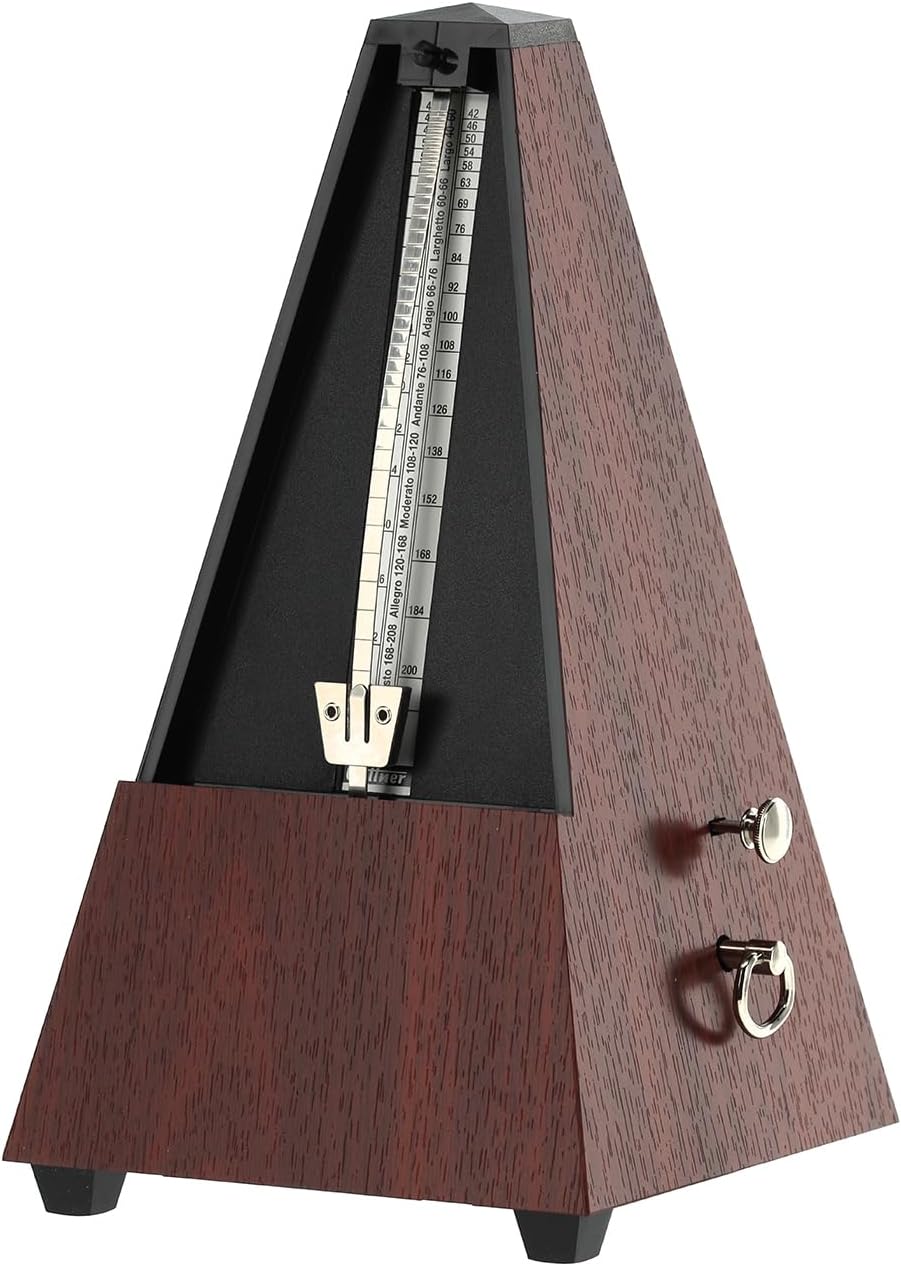 Wittner Metronom 816K Kunststoffgehäuse mit Glocke Taktell Pyramidenform schwarz, schwarz