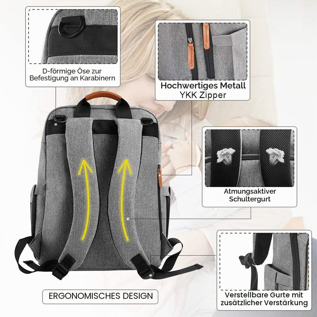 NEWHEY Wickelrucksack für Babys, wasserdicht, grosse Kapazität, Reisetasche, multifunktional, Rucksa