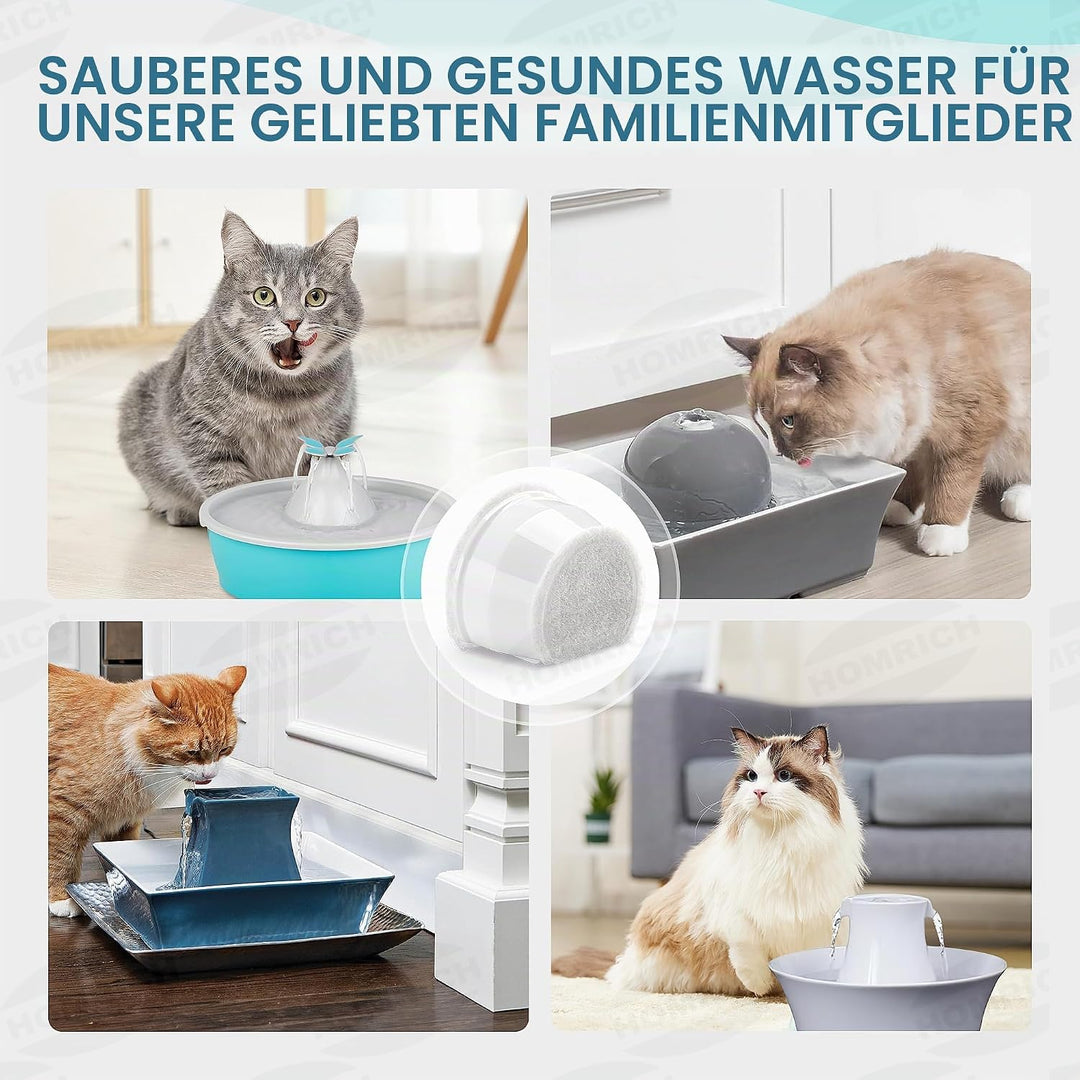 Ersatzfilter für PetSafe Drinkwell, 8 Pack Ersatz Aktivkohlefilter Haustier Trinkbrunnen Filter für