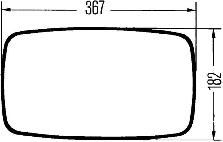 HELLA - Aussenspiegel - Kunststoffgehäuse - schwarz - Breite: 182mm - Höhe: 367mm - beidseitig - 8SB