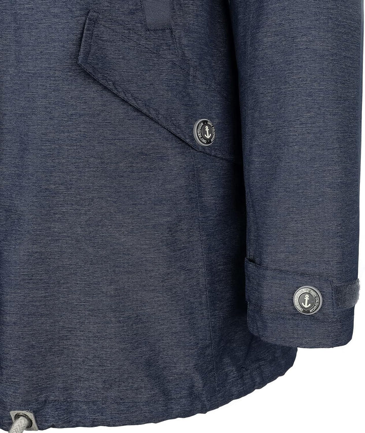 Damen Funktionsmantel Bansin - Regen-Mantel Funktionsjacke Regenjacke wasserdicht winddicht, navy me