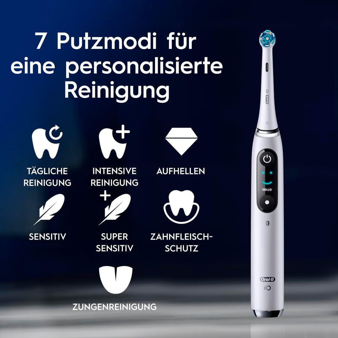 Oral-B iO Series 9 Elektrische Zahnbürste/Electric Toothbrush, 2 Aufsteckbürsten, 7 Putzmodi, Zahnpf