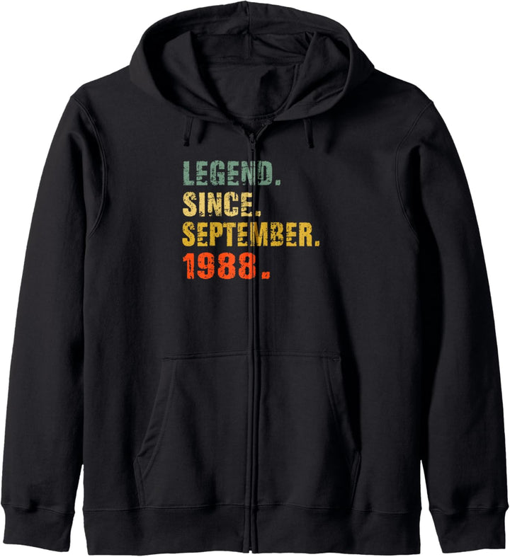 Legend Since September 1988 Geschenke zum 34. Geburtstag Kapuzenjacke