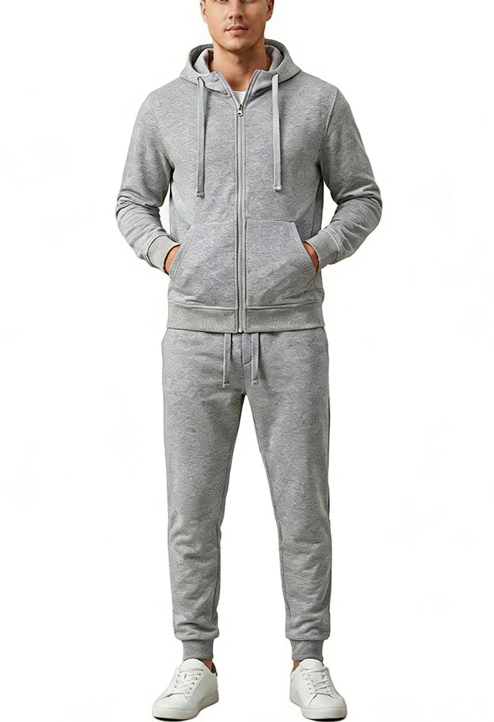 W JIANWANG Trainingsanzug Herren Hoodie Baumwolle Jogginganzug Herren Athletisch Komfortabel Tracksu
