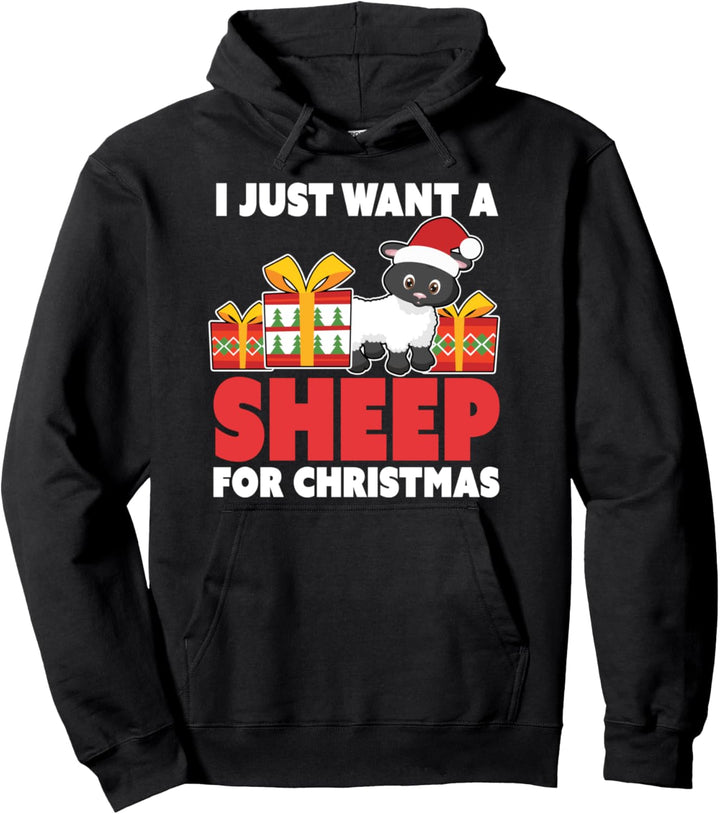 Ich will nur ein Schaf zu Weihnachten - Cute Sheep Christmas Pullover Hoodie