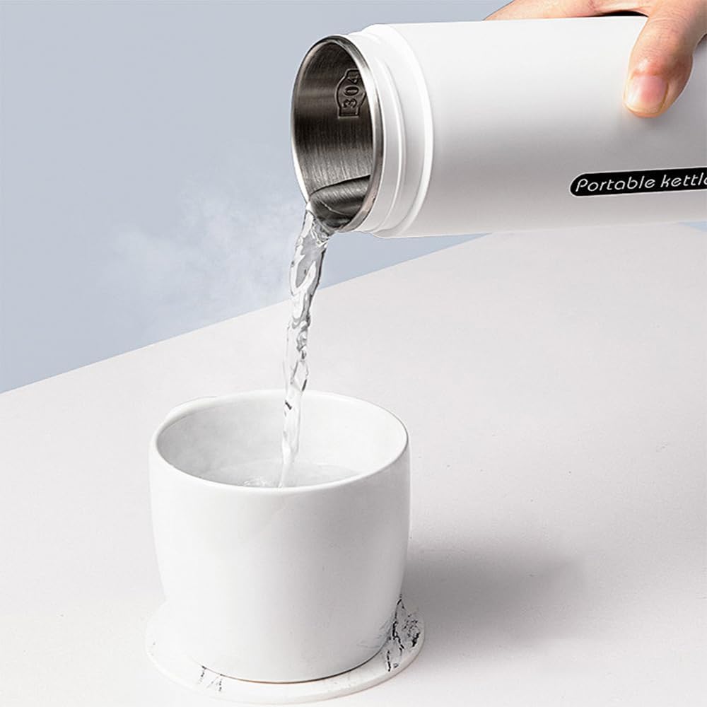 500 ml Reise-Wasserkocher, Kleiner elektrischer Wasserbecher mit LED-Temperaturanzeige mit Automatis