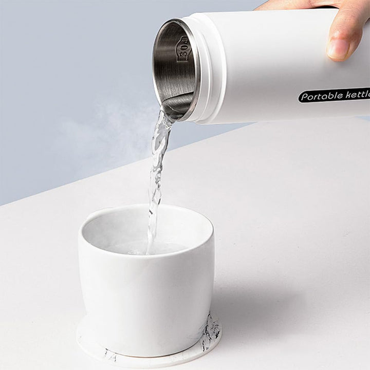 500 ml Reise-Wasserkocher, Kleiner elektrischer Wasserbecher mit LED-Temperaturanzeige mit Automatis