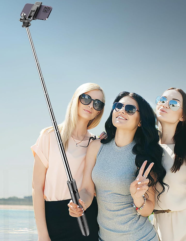 180cm Handy Stativ Ständer & Selfie Stick, Handyhalter mit Abnehmbarer Fernbedienung, Smartphone Sta
