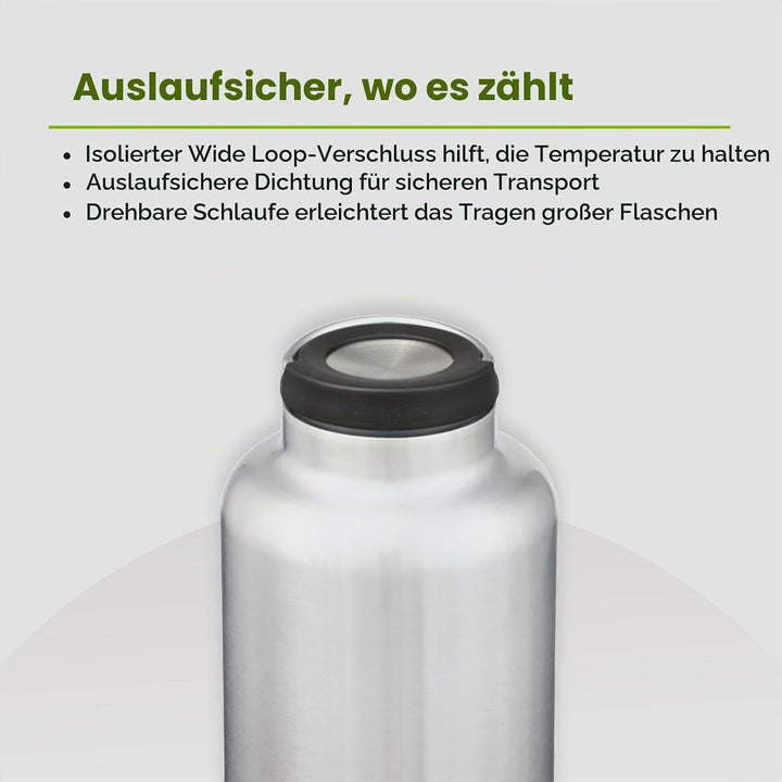 KleanKanteen ®TKWide V Trinkflasche Brushed Stainless One Size