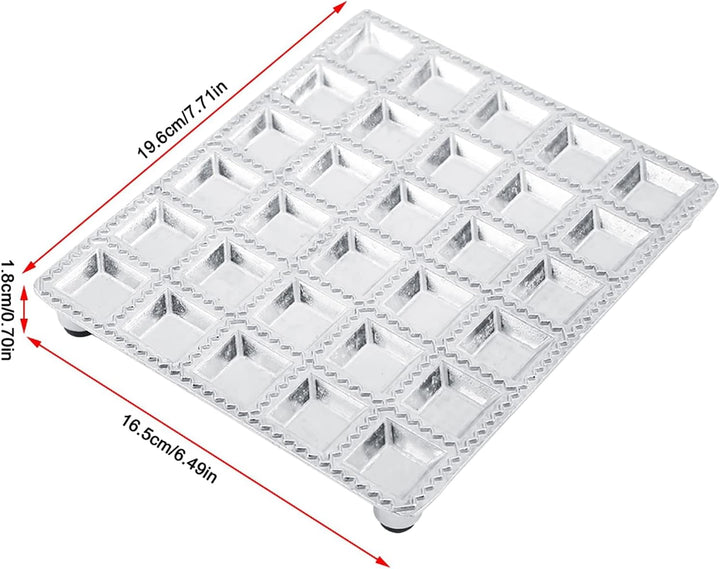 Ravioli Form aus Aluminiumlegierung 19,6×16,5 cm 30 Löcher Knödel Gebäckform Hersteller Ravioli Auss