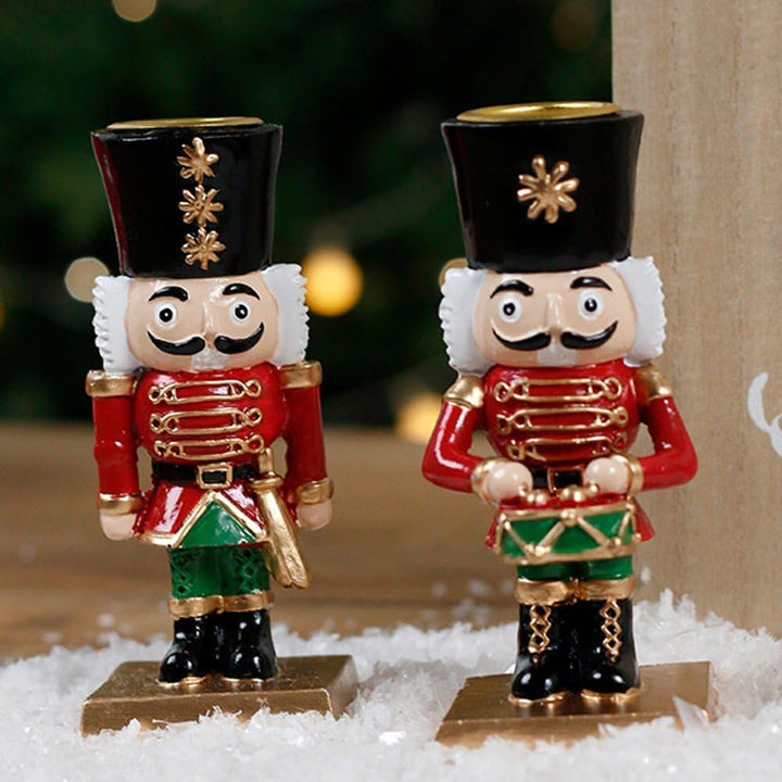 Nussknacker-kerzenhalter, Soldat, Weihnachts-nussknacker-Figur, Kerzenständer, Tischdekoration, Weih
