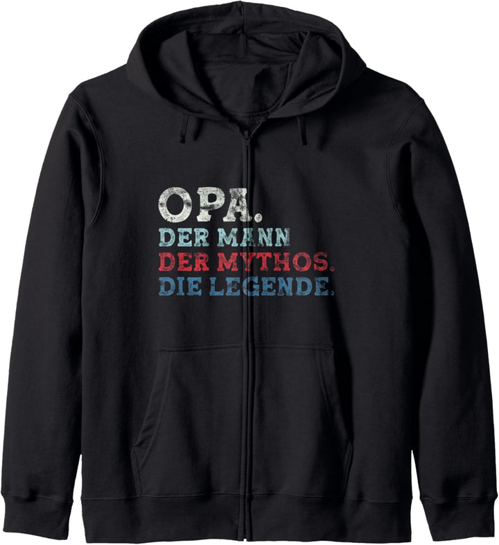 Opa Der Mann Der Mythos Die Legende - Vintage Opa Sprüche Kapuzenjacke