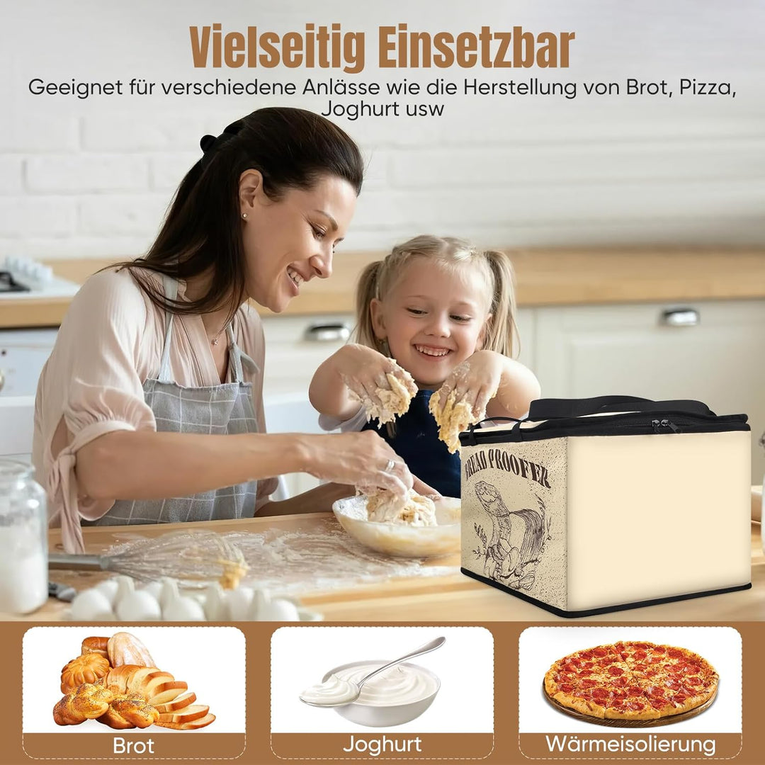 Brotteig-Gärschrank mit Heizung, elektrische Pizzateig-Gärbox mit Temperaturregelung, Zubehör für di