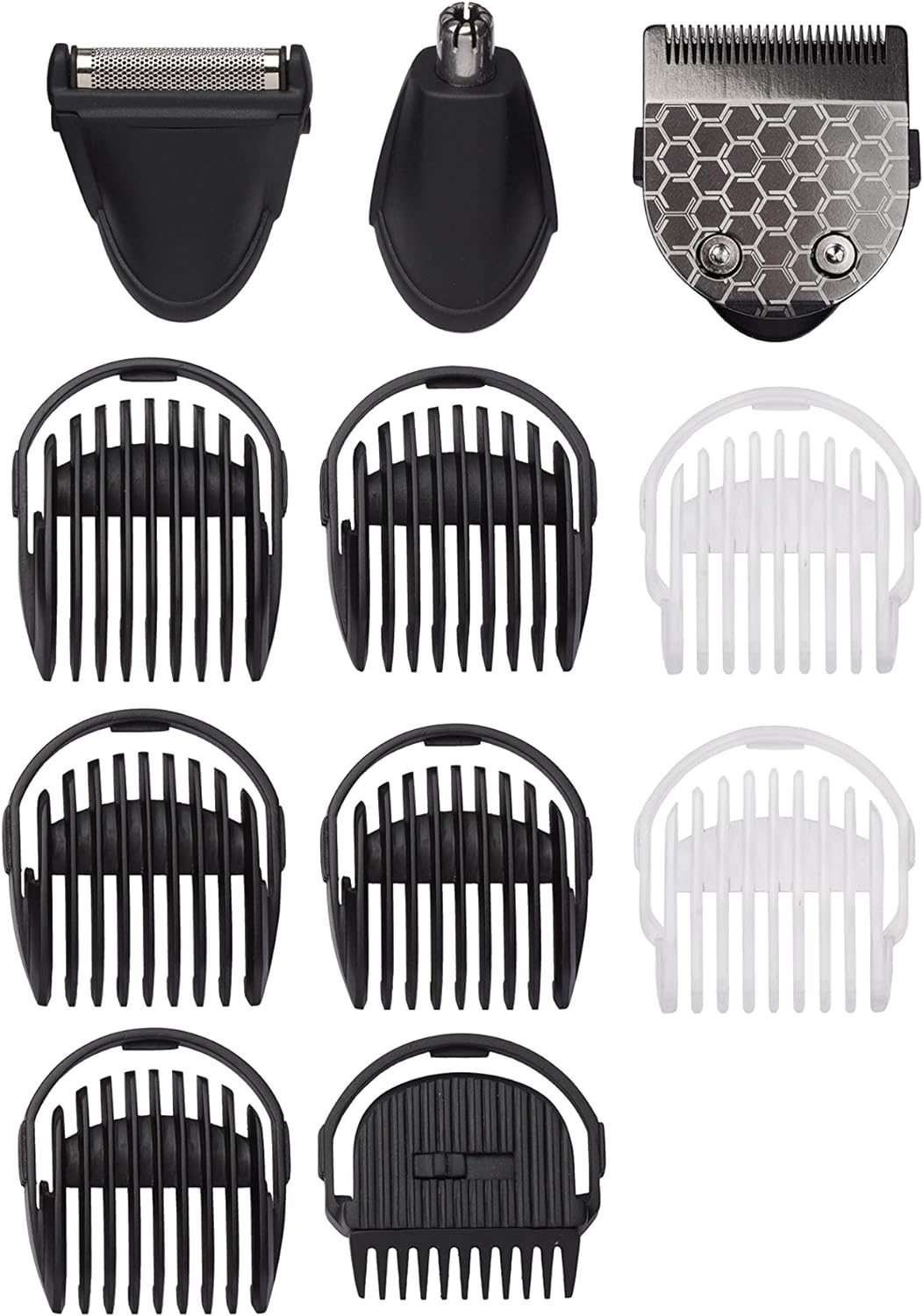 BaByliss Men 11-in-1 Pflege-Set für Gesicht und Körper, Carbon, Titan, mit Nasentrimmer und Folienra