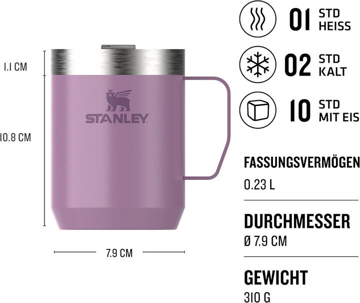 STANLEY 1913 Classic Legendary Camp Mug Thermobecher 0.23L - Hält 1 Stunden Heiss - 2 Stunden Kalt -