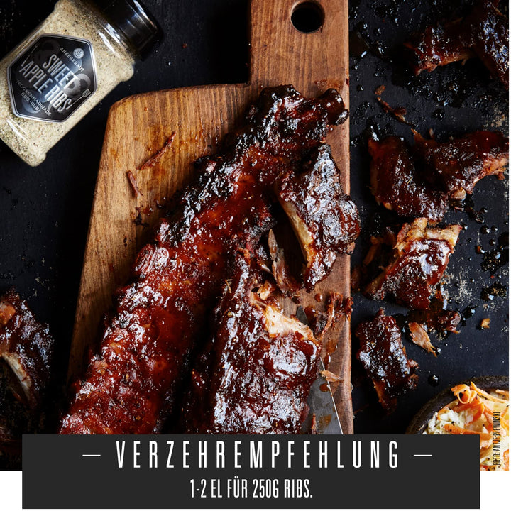 Ankerkraut Sweet Apple Ribs, fruchtige BBQ-Rub Gewürzmischung zum Grillen von Spare-Ribs und Schwein