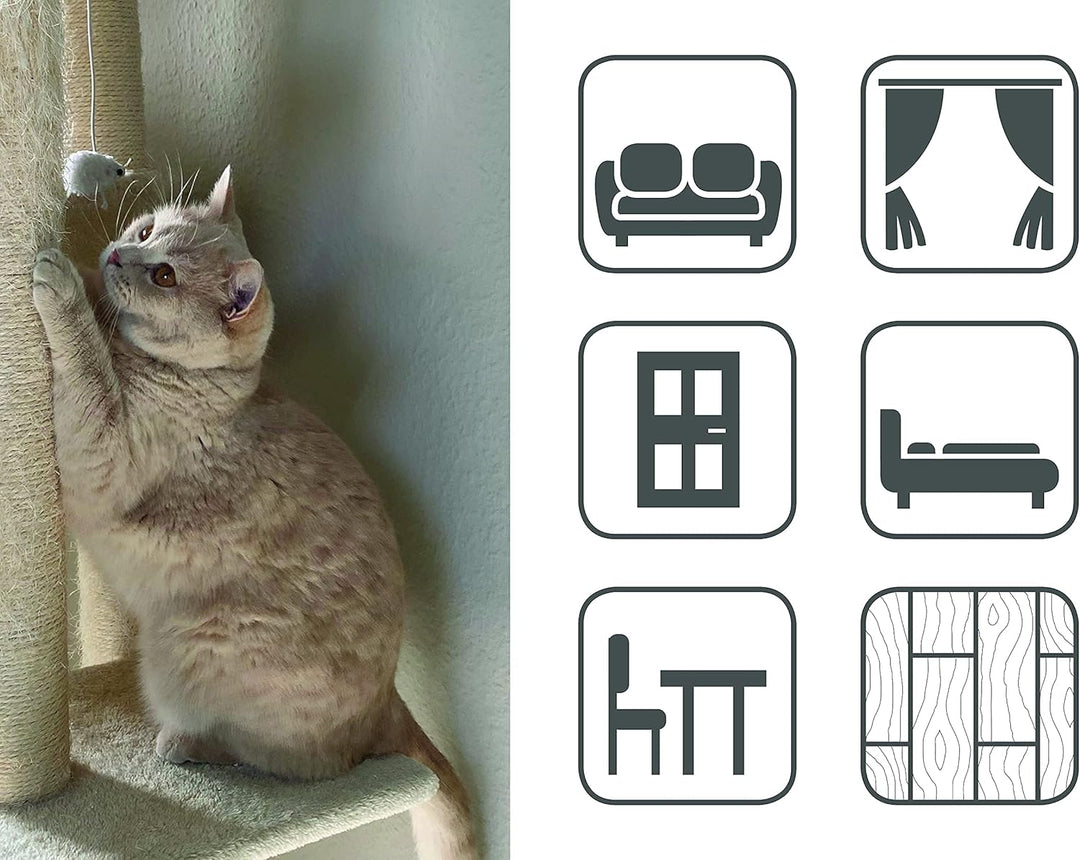 Katzen Anti Kratz Tape 15m(10cm x 15m), Kratzschutz Trainingsklebeband Möbelschutz Katzenerziehung Ü