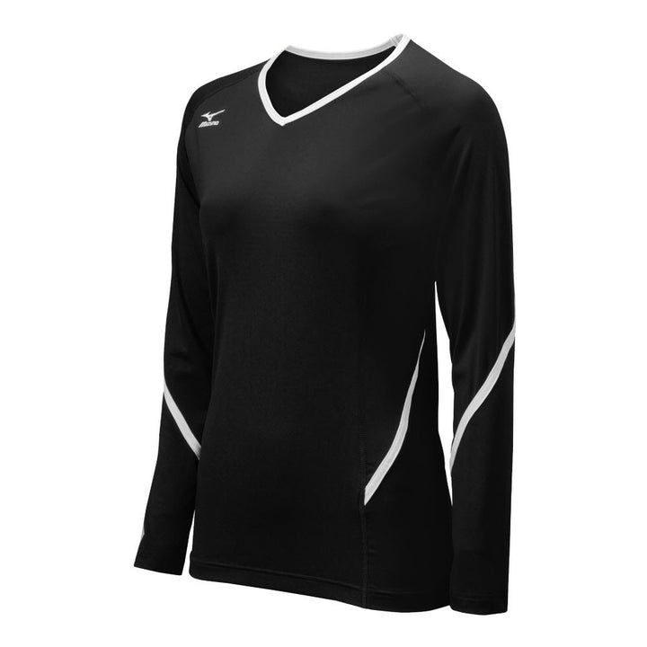 Mizuno Damen Techno Generation Long Sleeve Jersey L Schwarz / Weiss, L Schwarz / Weiss