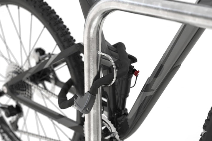 Fahrradanlehnsystem Trust 21 zum Aufdübeln | 1000mm | mit Ringösen | Fahrradständer für 2 Fahrräder