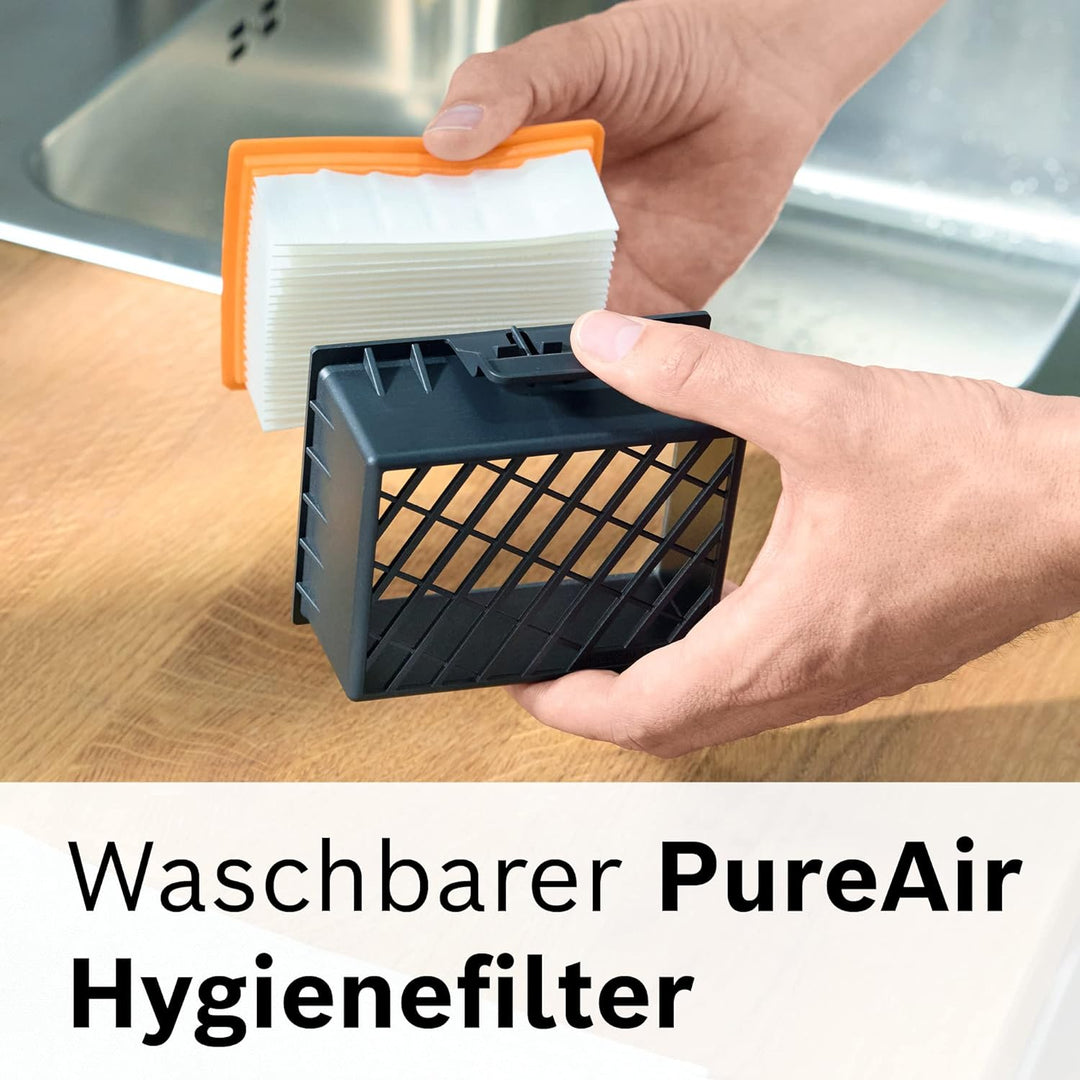 Bosch Staubsauger mit Beutel Serie 4 BGD38BU2, nachhaltig, Hygiene-Filter, 10 Jahre Motorgarantie, Z
