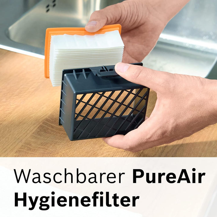 Bosch Staubsauger mit Beutel Serie 4 BGD38BU2, nachhaltig, Hygiene-Filter, 10 Jahre Motorgarantie, Z