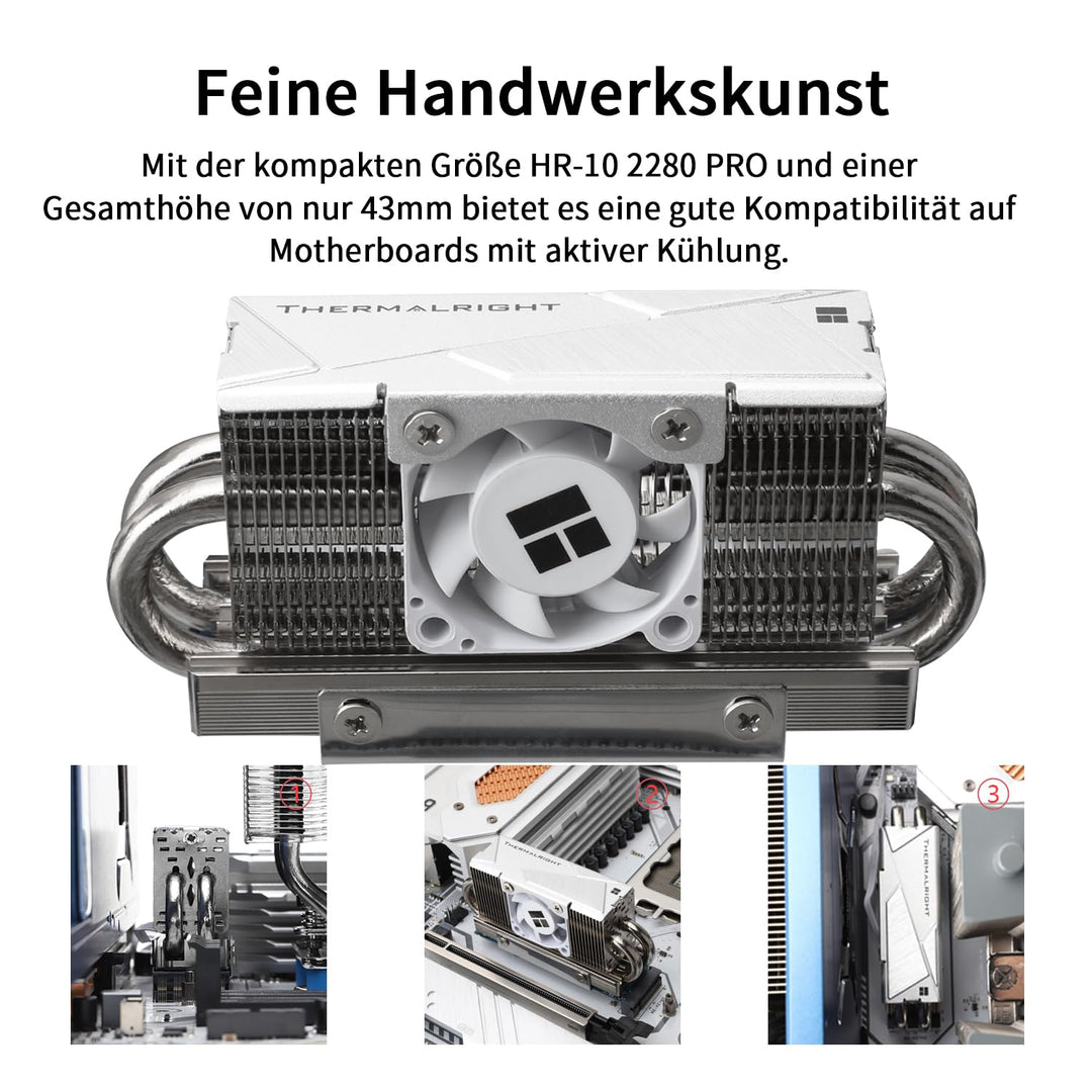 Thermalright HR10 2280 PRO SSD Cooler,2280 SSD Heatsink Kühlung,Doppelseitiger Kühlkörper,3500-6500R