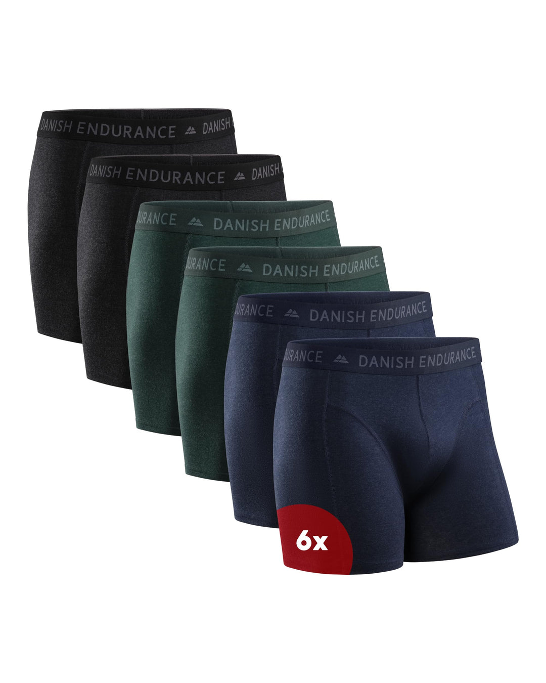 DANISH ENDURANCE 6er Pack Boxershorts Herren, Weiche Baumwolle, Unterhosen Männer mit Stretch, Beque
