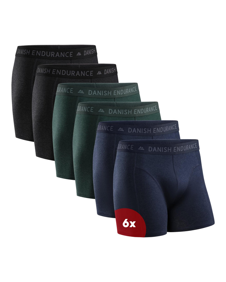 DANISH ENDURANCE 6er Pack Boxershorts Herren, Weiche Baumwolle, Unterhosen Männer mit Stretch, Beque
