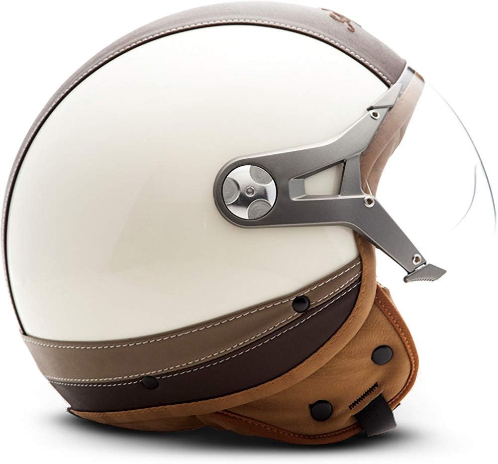 Soxon® SP-325 Urban „Creme“ · Jet-Helm · Motorrad-Helm Roller-Helm Scooter-Helm Moped Mofa-Helm Chop