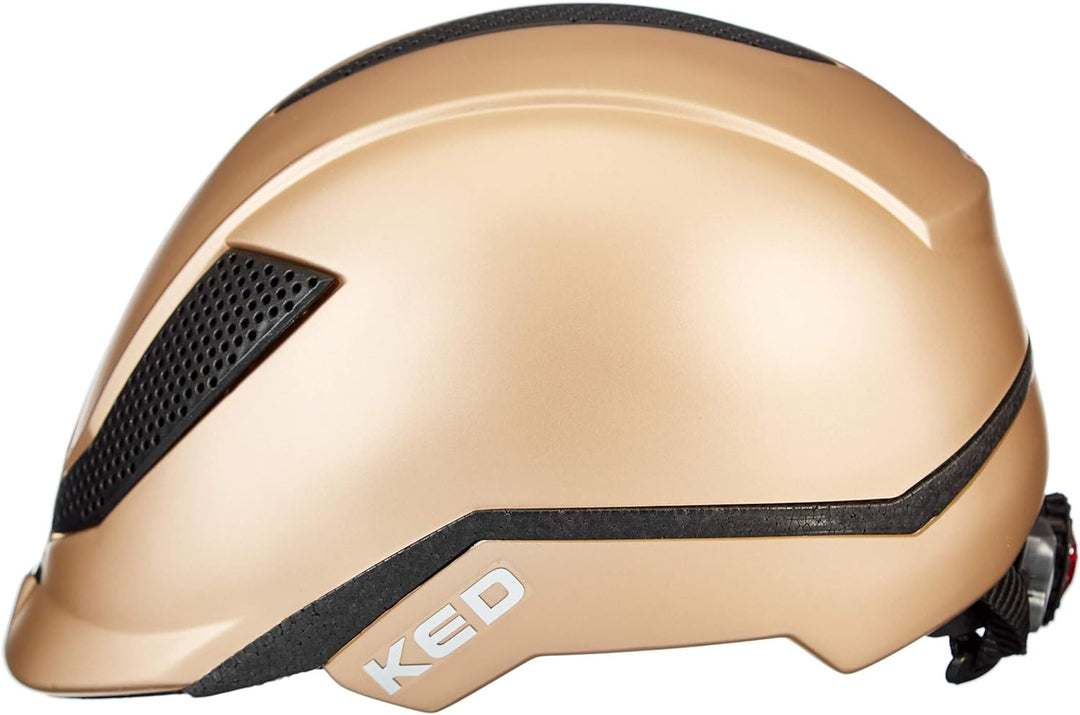 KED Pina Kinder Fahrrad Helm matt goldfarben 2023 S (50-53cm), S (50-53cm)
