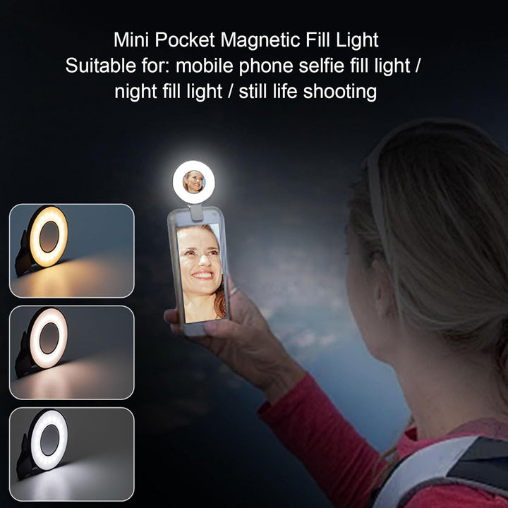Magnetisches Selfie-Licht, 36 Einstellbare LED-Modi, Taschenformat, Klemme Am Laptop, Wiederaufladba