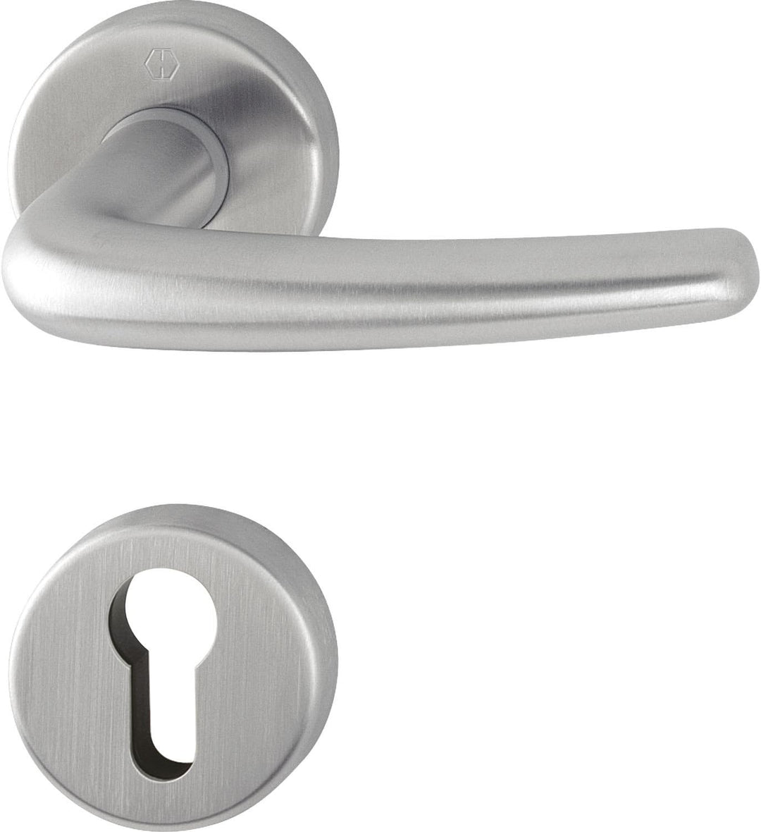 HOPPE 2818965 Drücker Denver m. Rosetten PZ (Profilzylinder), Edelstahl