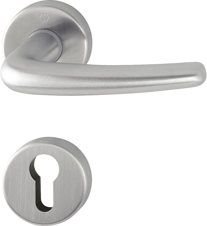 HOPPE 2818965 Drücker Denver m. Rosetten PZ (Profilzylinder), Edelstahl